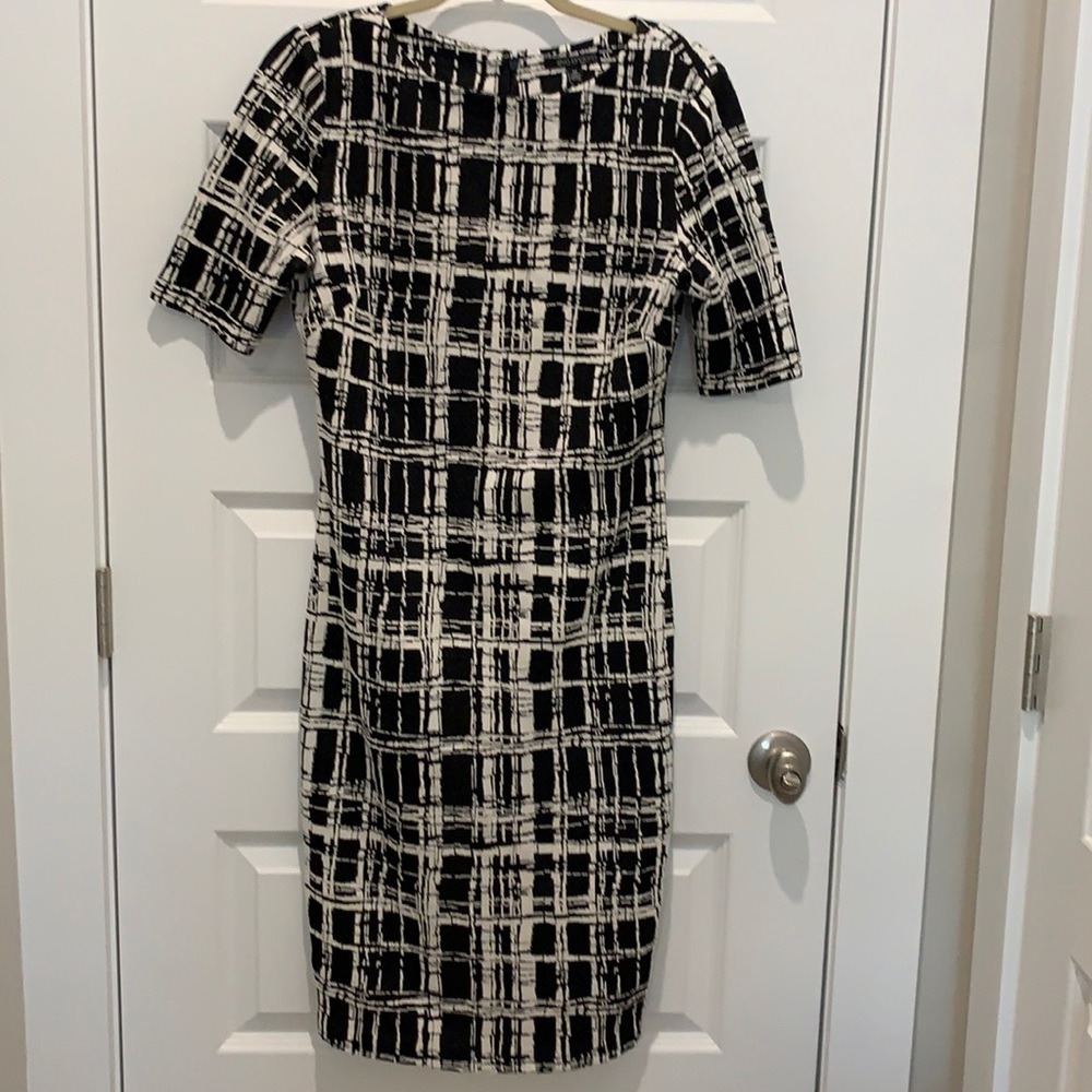 Eva Longoria Patterned Midi Dress